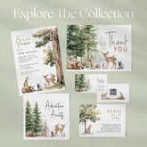 Woodland Animals Baby Shower With Name Thank You Favor Bag