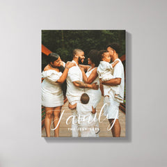 Family Life Personalized Photo Wrapped Canvas Print