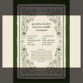 Custom Family Recipe Kitchen Towel Keepsake