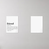Friend Definition – Heartfelt Meaning Wall Art Sets