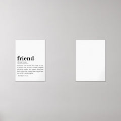 Friend Definition – Heartfelt Meaning Wall Art Sets