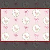 Goose Blush pink Bow Pastel Girl Birthday Placemat