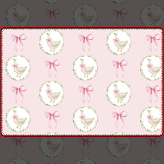 Goose Blush pink Bow Pastel Girl Birthday Placemat