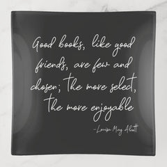 Friendship Quote in Simple Script Lettering Trinket Tray