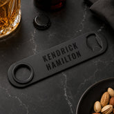 Bar Key | Personalized Black Bottle Opener Gift