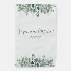 Wedding Elegant Leaves Greenery Foliage Garden Flag
