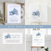 Blue Watercolor Baby Booties Baby Shower Favor Bag
