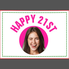 Fun 21st Birthday CUSTOM TEXT Photo Shot Glass