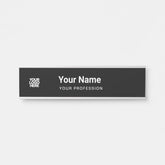 Cool Total Black Business Logo Name Profession Door Sign