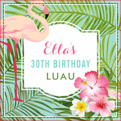 Tropical Pink Flamingo 30th Birthday Luau Napkins