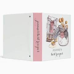 Personalized Recipes 3 Ring Binder