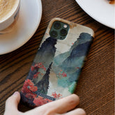 Japanese Cherry Blossoms Mountain Forest Monogram Case-Mate iPhone Case