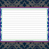 Mediterranean Blue Tiles Italy Recipe Cards