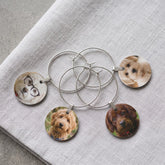 Personalized Photo Collage 4 Photos Wine Charm