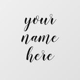 Custom Name Text Script Elegant Home Decor Wall Decal