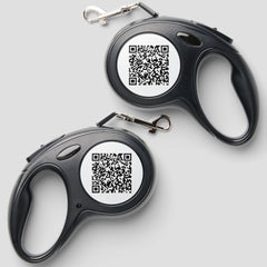 Retractable Leash Featuring Your Pet’s QR Info