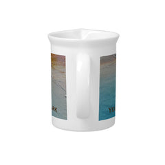 Yellowstone National Park Blue Pool Photo Nature Beverage Pitcher