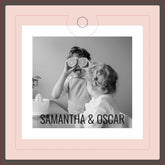 Modern Family Photo Pastel Pink Simple Gift Keychain