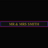 Elegant Classic Monogram Mr and Mrs Wedding Party Fast Four