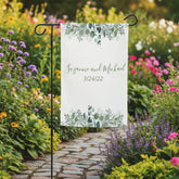 Wedding Elegant Leaves Greenery Foliage Garden Flag