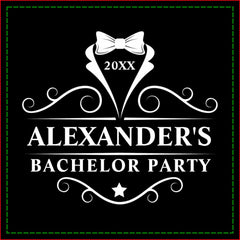 Bachelor Party Tuxedo Tie Black Paper Napkins