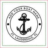 Nautical Anchor Boat Name Custom Engraved Cutting Board