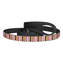 Cute black orange stripes pet leash