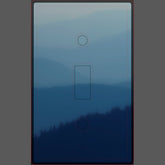 Blue Layers Light Switch Cover