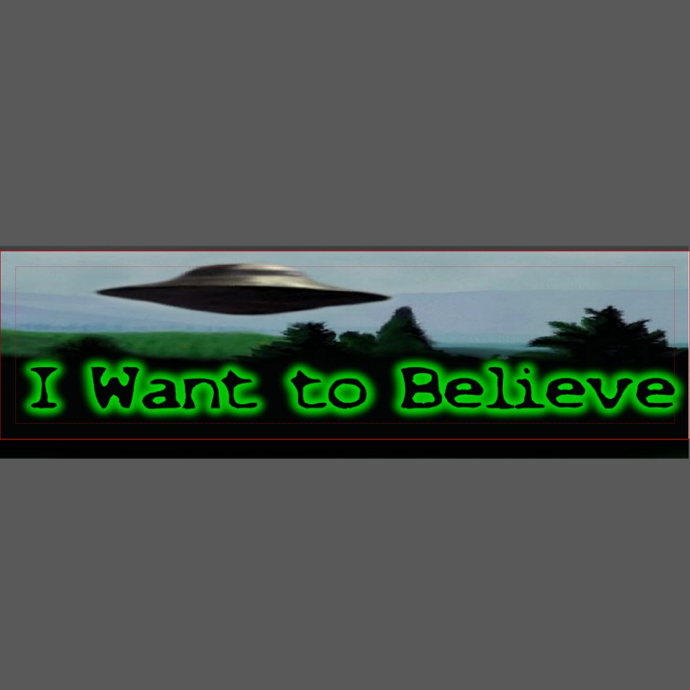I want to believe bumper sticker