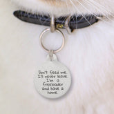 Pet Dog Cat Funny Humor Customize ID Lost Tag