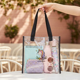 Personalized Whimsical Unicorn Name Clear Tote Bag