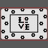 Love Black and White Tile Design Bath Mat