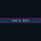 Modern Navy Blue Newlyweds Mr & Mrs Wedding Fast Four