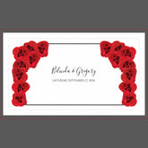Red Roses Wedding Table Number Place Card Holder