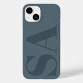 Modern dusty blue initial minimal contemporary Case-Mate iPhone case