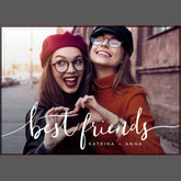 best friends modern script keepsake photo block