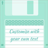 Cute Teal Floppy Disk to Customize With Own Text Button