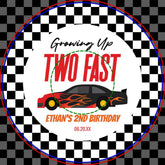 Two Fast Red Flame Race Car 2nd Birthday Party Paper Bowls