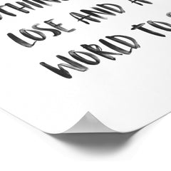 Motivational Travel Quote Minimal Black Brush Poster