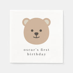 Teddy Bear Face Paper Napkin