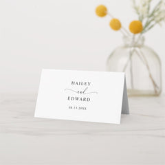 Minimal Wedding Table Number Place Card