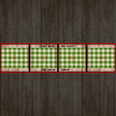 Rustic White Wood Green Plaid Custom BBQ Party Beer Pong Table