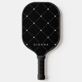 Simple Seamless Pattern Black & White Pickleball Paddle