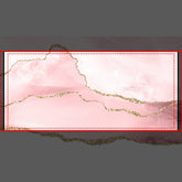 Pink Blush Agate with Gold Ribbon Elegant Pillar Candle