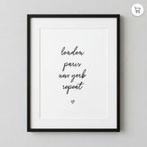 'London Paris New York Repeat' Poster | Pink 8x10