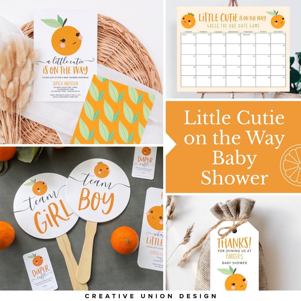 Little Cutie Citrus Orange Grandma To Be Button