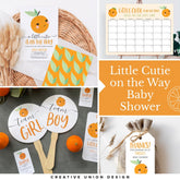 Little Cutie Citrus Orange Grandma To Be Button