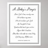 A Baby's Prayer Poem - Art Print Nursery Colors