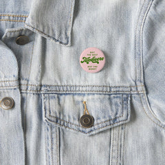Green Disco Lettering Mediocre Button
