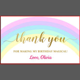 Rainbow Unicorn Gold Glitter Girl Birthday Favor Boxes